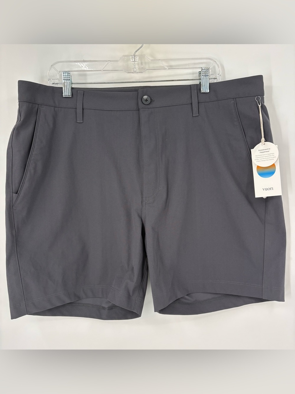 VUORI Meta Shorts 6” Charcoal Size 38